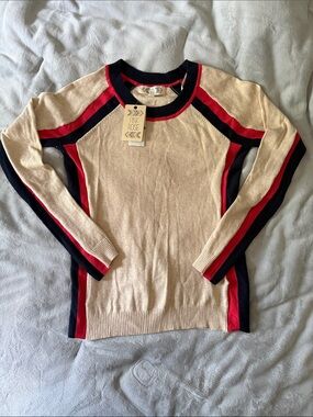 Pink Rose NWT Colorblock Sweater XS | Preppy Knit Pullover